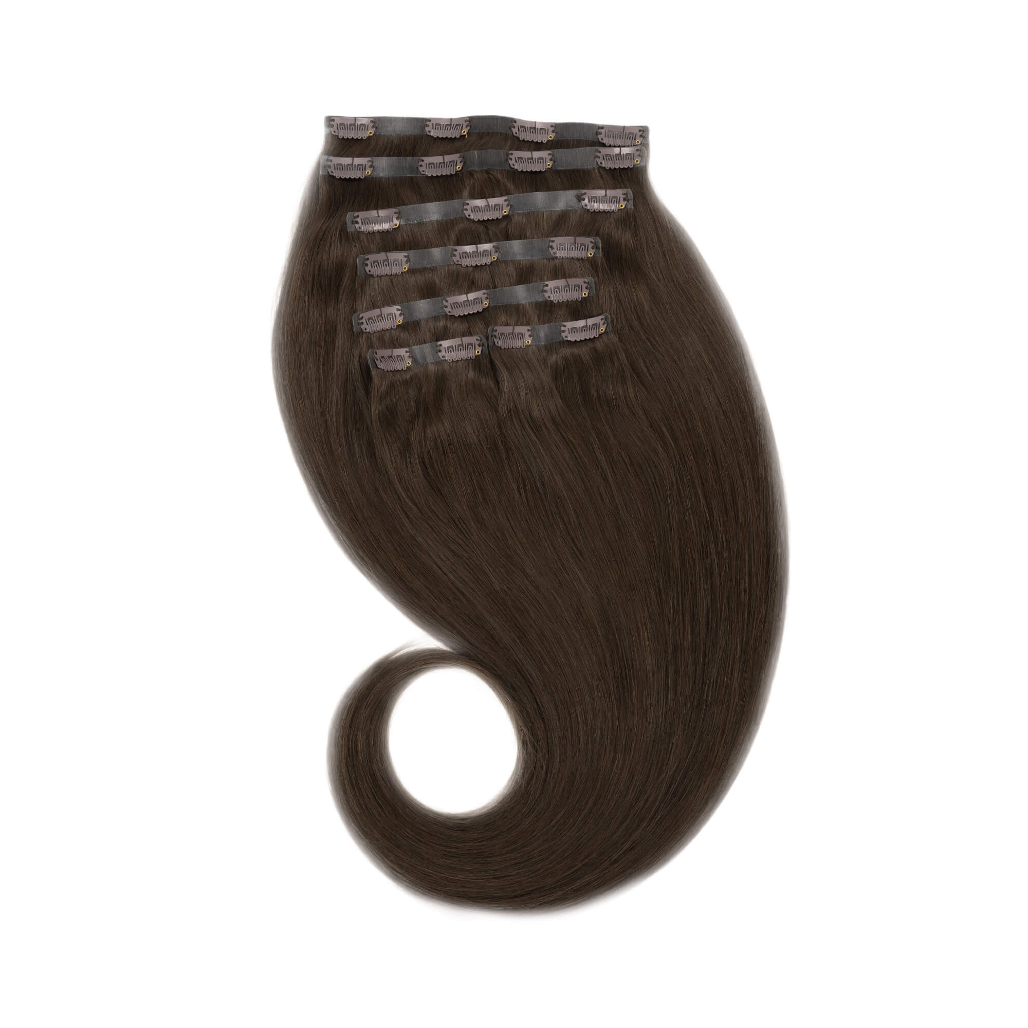 Clip-in-Extensions nahtlos dunkelbraun #02